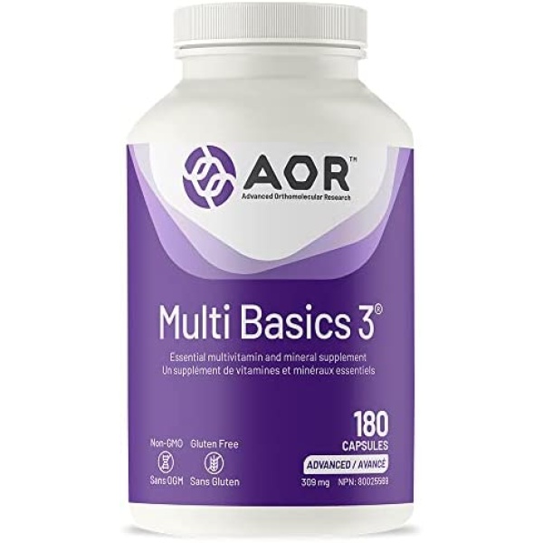 AOR - Multi Basics 3 180 Capsules - Essential Multivitamin and Mineral Supplement