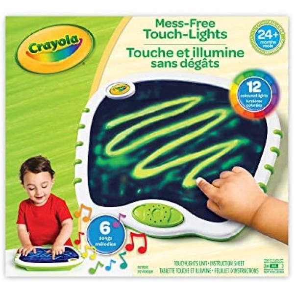 Crayola My First Touch Lights,for Toddlers, Mess-Free Portable Drawing Board, Art Supplies, for Girls and Boys, Gift for Boys and Girls, Kids, Ages 3, 4, 5,6 and Up, Holiday Gifting, Stocking Stuffers, Arts and Crafts(packaging might vary)