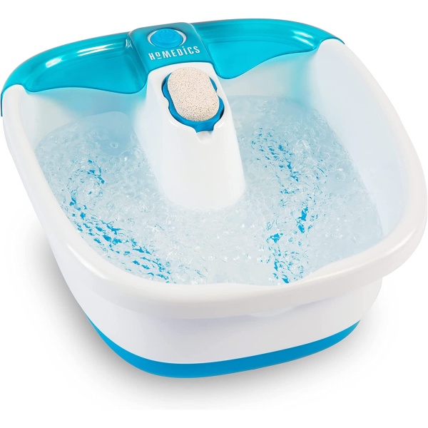 HoMedics Bubble Mate Foot Spa, Toe-touch control, Heat maintenance helps maintain warm water temperature, Removable pumice stone, FB-55