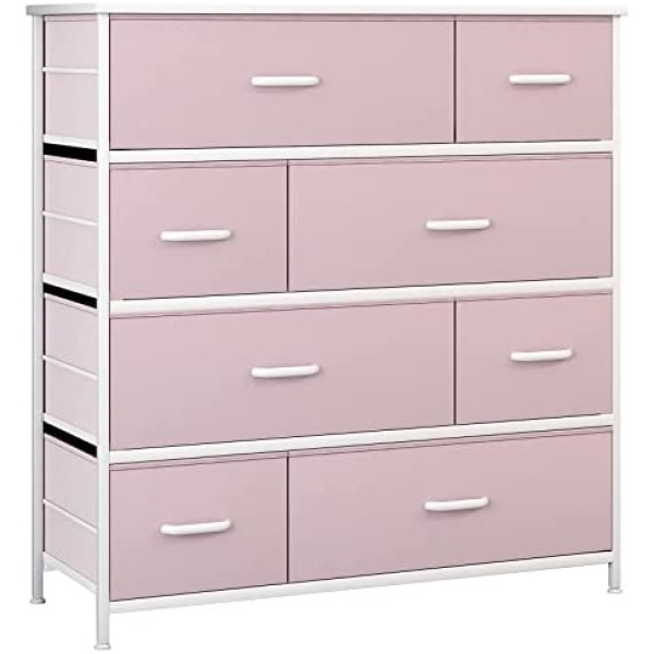 LLappuil 8 Drawer Dresser, Kids Dresser for Bedroom, Nursery, Closet, Hallway, Living Room,Fabric Storage Furniture