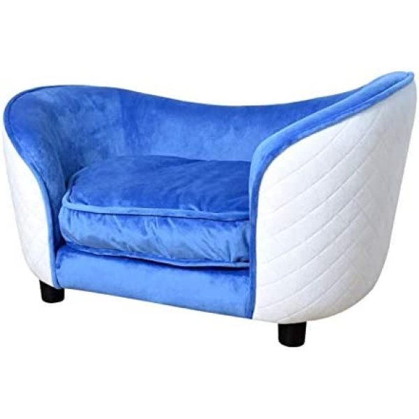 Mini Pet Bed Sofa, Soft Animal Furniture Dog Bed with Velvet Mattress