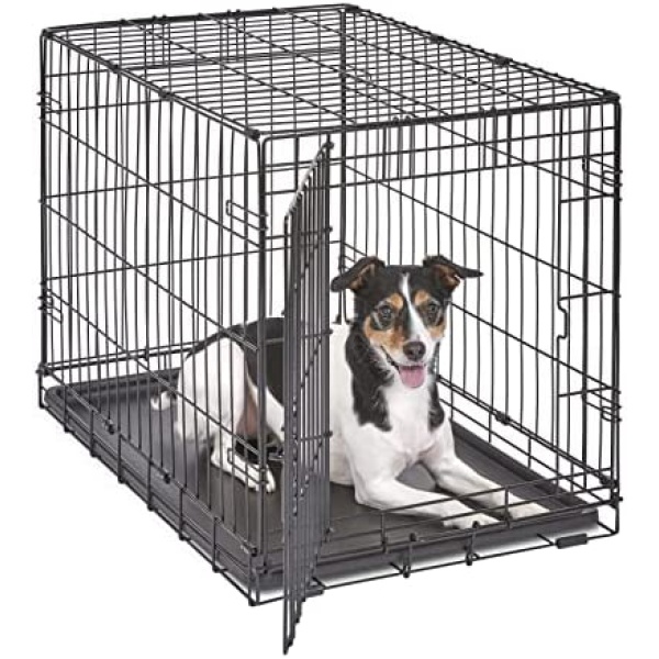 New World Pet Products Folding Metal Dog Crate; Single Door 30"