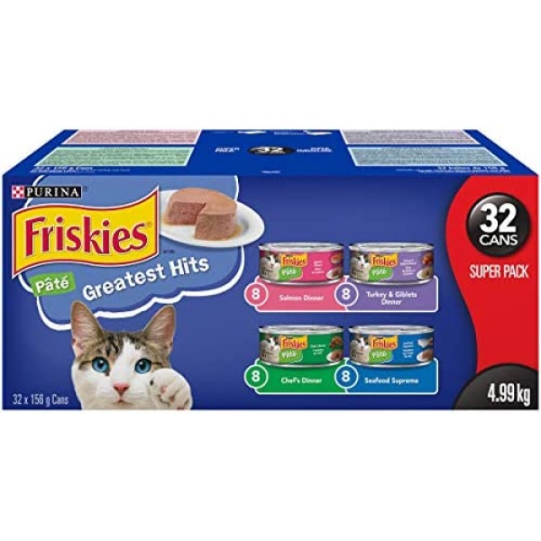 Purina Friskies Pâte Greatest Hits Cat Food Super Pack 32-156 g Cans