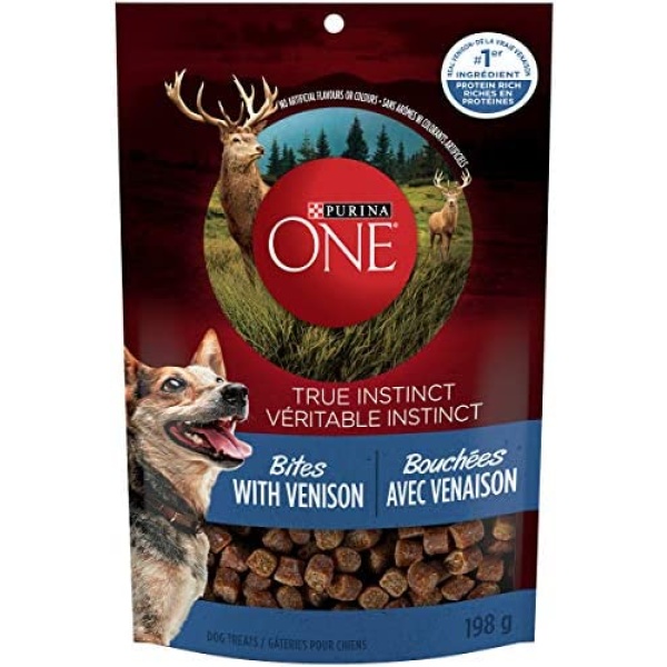 Purina ONE True Instinct Bites with Venison, Natural Dog Treats - 198 g