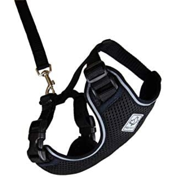 RC Pet Products Adventure Kitty Harness, Cat Walking Harness, Medium, Black (53804001)