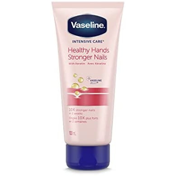 Vaseline Intensive Care Hand Lotion for hands and nails treatment Healthy Hands Stronger Nails hand cream enriched with Keratin 100 ml