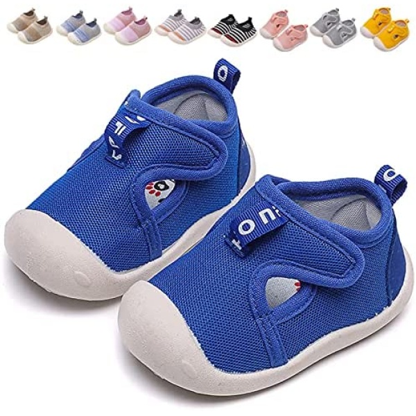ziitop Toddler Shoes Boys Girls,Baby First-Walking Shoes Boys Girls, Toddler Infant Sneakers Boys,Trainers Toddler Infant Shoes Girls,Baby Outdoor Shoes,1-4 Years Kid Shoes,Lightweight Breathable Anti-Slip Mesh First Walkers Shoes