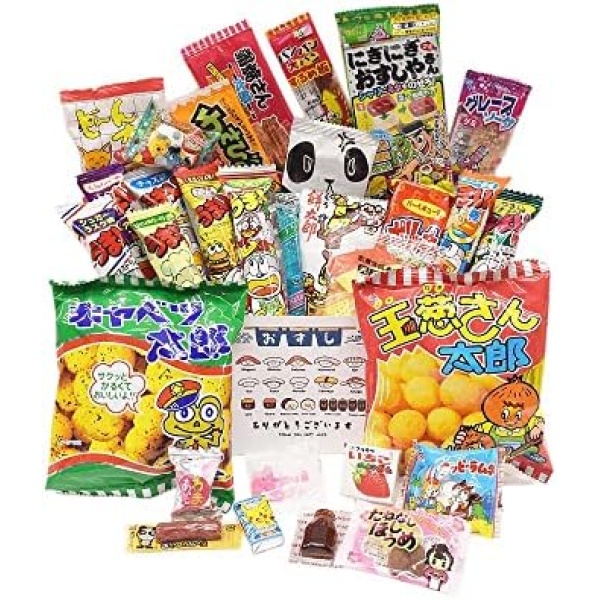 30 Japanese Sweets Assortment Gift "OSUSHI" DAGASHI Set Japanese Candy Japanese Food With OSUSHI sticker Pio big bazar