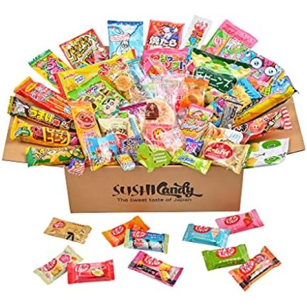 50 Japanese Candy & Snack POPIN Cookin Box Set , Big Japanese kitkat Assortment (10 Pieces) and Other Popular Sweets