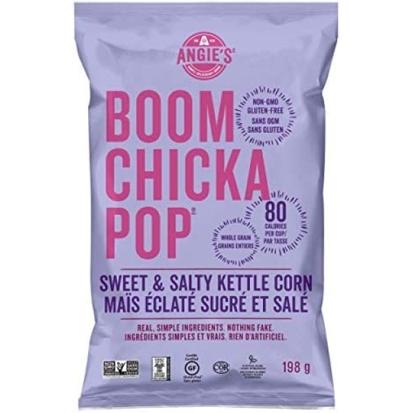 Angie’s BOOMCHICKAPOP® Ready-to-Eat Popcorn - Sweet & Salty Kettle Corn (198g, 1 Count)