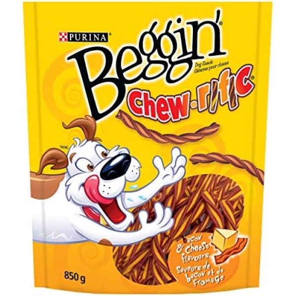 Beggin' Chew-rific Dog Treats, Bacon & Cheese Flavour Snacks - 850 g