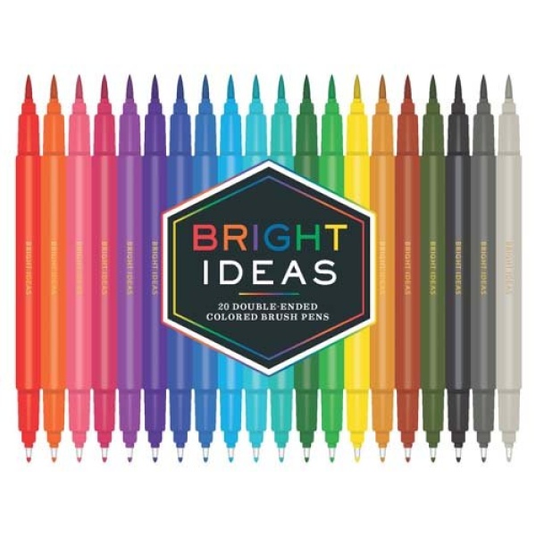 Bright Ideas: 20 Double-Ended Colored Brush Pens: (Dual Brush Pens, Brush Pens for Lettering, Brush Pens with Dual Tips)