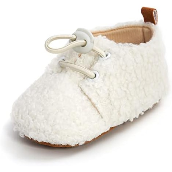 CLOUCKY Baby Boys Girls Fashion Warm Sneakers Soft Bottom Non-Slip Indoor Newborn Infant Crib Shoes