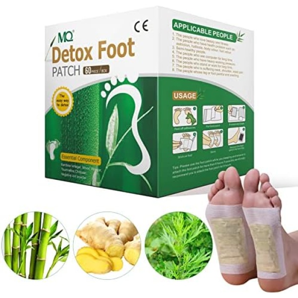 Detox Foot Patch Health Care ，All-Natural Bamboo Detox Foot Pads to Remove Body Toxins，Free Socks for you(30 Packs ，60 Pieces)