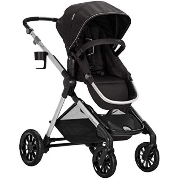 Evenflo Pivot Xpand Modular Stroller, Baby Stroller, Converts to Double Stroller, 4 Modes, Durable Construction, Extra-Large Storage Basket, Compact Folding Design, 55-lb Capacity, Stallion Black