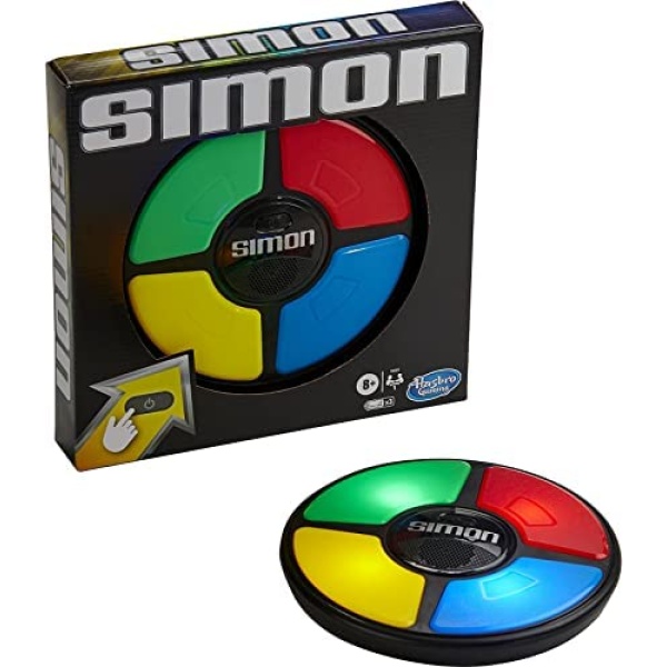 Hasbro Simon Game; Electronic Memory Game for Kids Ages 8 and Up; Handheld Game with Lights and Sounds; Classic Simon Gameplay (E93835L0)