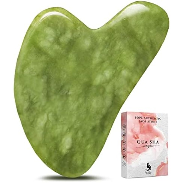 Jade Roller for Face, Jade Gua Sha Set Gua Sha SkinCare Face Roller, Gua Sha Facial Tools, Jade Roller & GuaSha Face Massager, Skin Care Tools & Facial Beauty Products, Guasha Tool for Face (a - Jade) (a - Jade) (a - Jade)