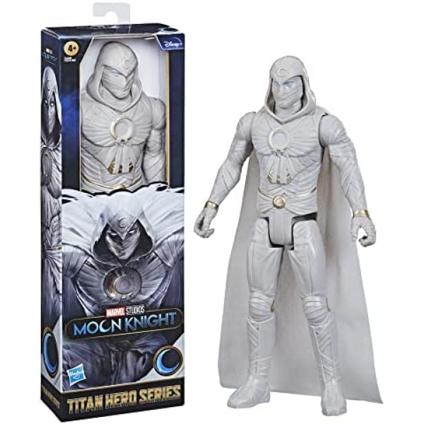 Marvel Studios’ Moon Knight Titan Hero Series Moon Knight Toy, 12-Inch-Scale Action Figure, Marvel Toys for Kids Ages 4 and Up