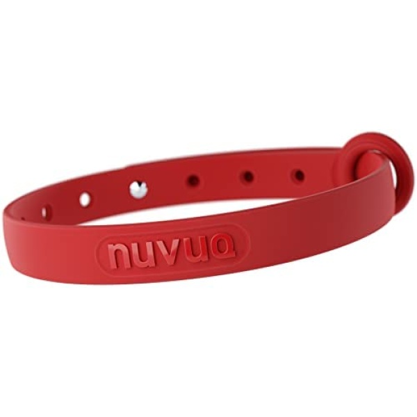 Nuvuq Comfortable, Soft and Light Cat Collar with Breakaway Snap Button (Tomato Red)