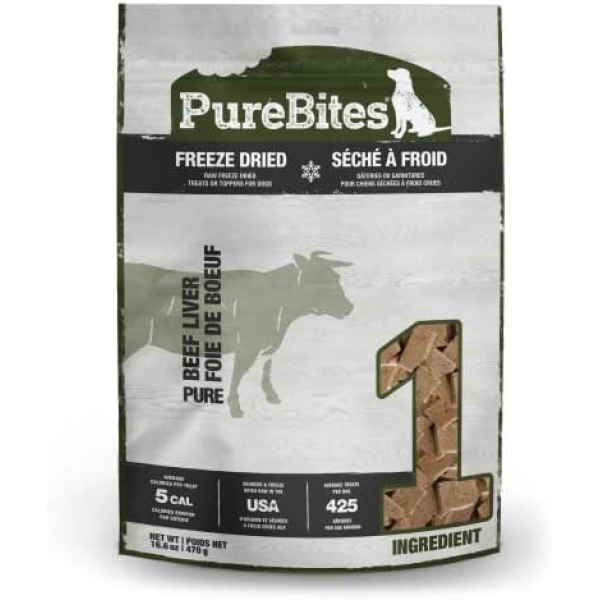 PureBites 1Pb470Bl Beef Liver For Dogs, 16.6Oz / 470G - Super Value Size