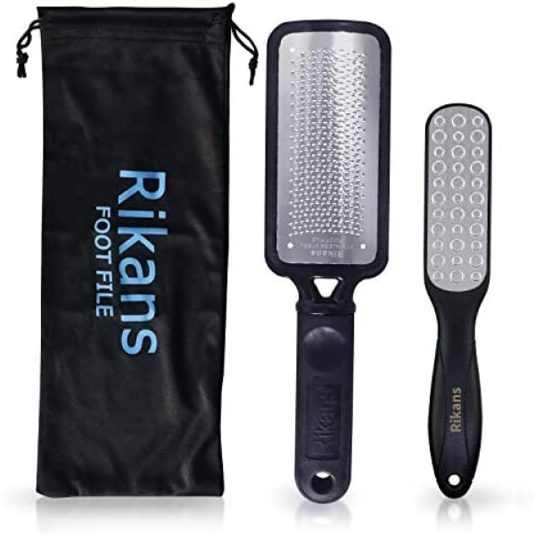 Rikans Colossal Foot File, Professional Foot Rasp Callus Remover, Foot Care Pedicure Tool to Remove Hard Skin,Can Be Used on Wet or Dry Skin, Surgical Grade Stainless Steel File (Foot File Set)