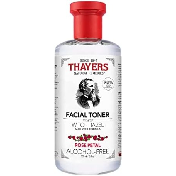 THAYERS Alcohol-Free Witch Hazel Rose Petal Face Toner Skin Care with Aloe Vera, Natural Gentle Facial Toner, for All Skin Types, 355mL