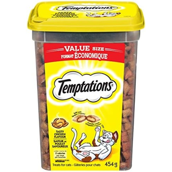 Temptations Cat Treats, Tasty Chicken Flavour, 454g Tub