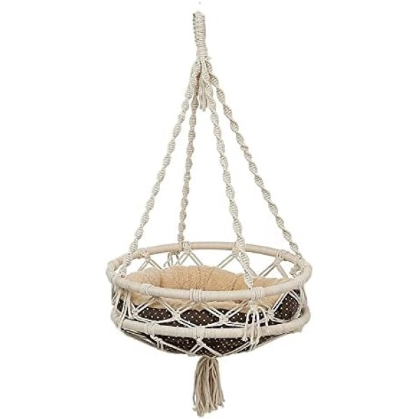 laddawan Macrame Cat Bed, Hammock for cat,Cat Swing Cat Hammock