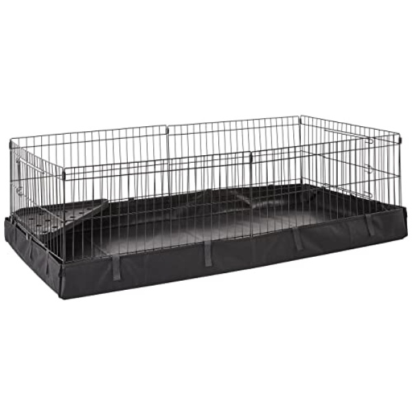 Amazon Basics Canvas Bottom Pet Cage, Black