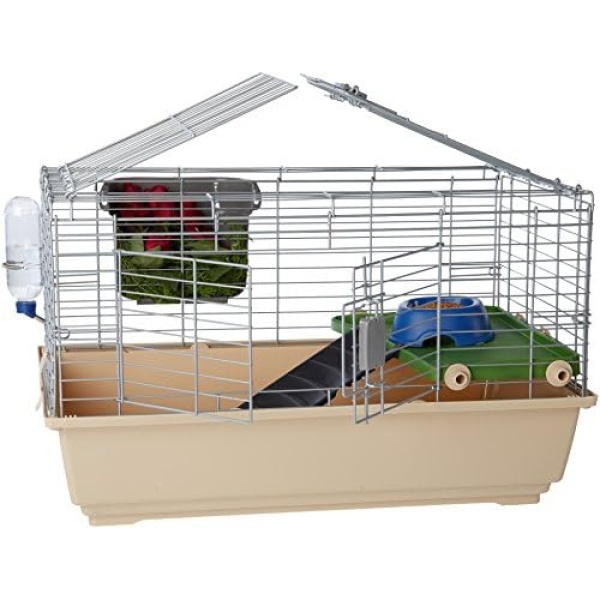 Amazon Basics Small Animal Cage Habitat With Accessories - 32 x 22 x 18 Inches, Standard