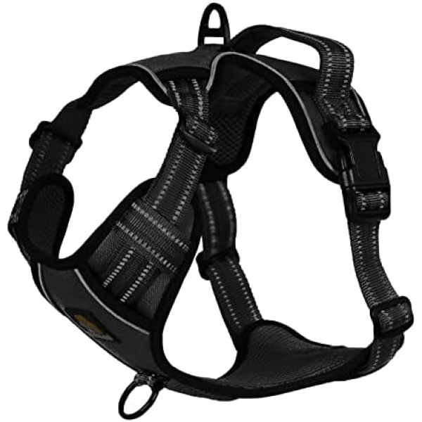 BELLA & PAL Dog Harness for Large Dogs No Pull, No Chock Front Clip Pet Vest with Easy Control Soft Padded Handle, Adjustable Heavy Duty Reflective Dog Body Harness for Large Size Dog Training