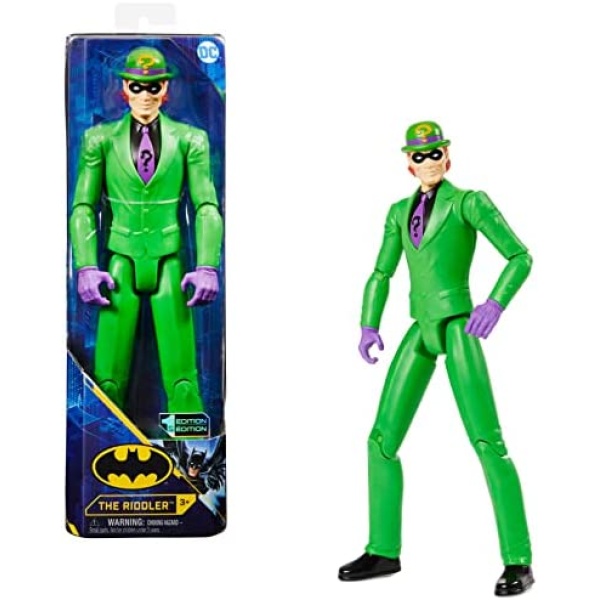 Batman 12-inch The Riddler Action Figure, Kids Toys for Boys Aged 3 and up