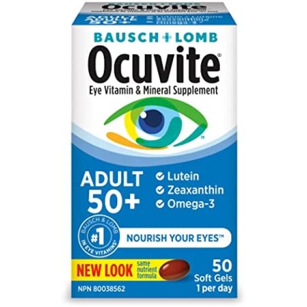 Bausch & Lomb Ocuvite Adult 50+ Eye Vitamin and Mineral Supplement