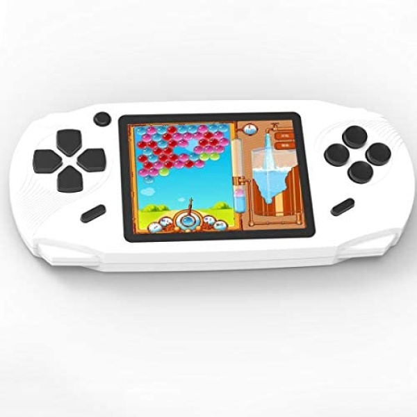 Beijue 16 Bit Handheld Games for Kids Adults 3.0'' Large Screen Preloaded 100 HD Modern Video Games Seniors Electronic Game Player for Boys Girls Birthday Xmas Present (White)