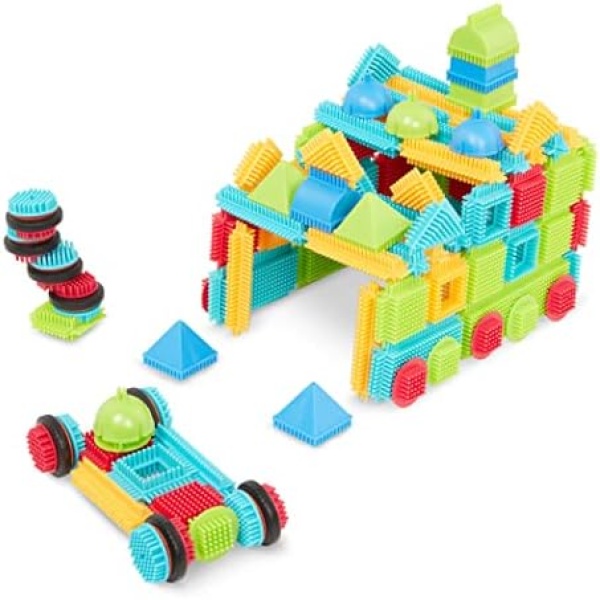 Bristle Blocks by Battat – The Official Bristle Blocks – 112Piece – STEM Creativity Building Toys Dexterity Fine Motricity – Bpa Free 2 Years +, BR3114Z