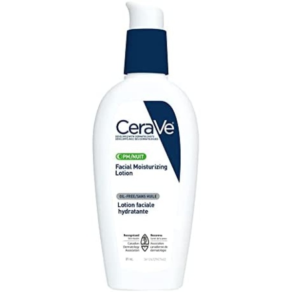 CeraVe Face MOISTURIZING LOTION, Day & Night Skincare Cream for Women & Men. With Hyaluronic Acid, Niacinamide & Ceramides, normal to oily skin. Fragrance-Free, Sensitive skin, Oil-free, Non-comedogenic, 89ML