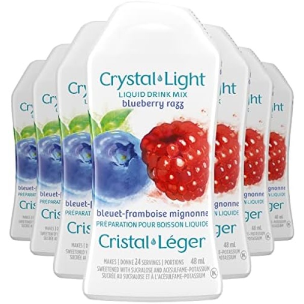 Crystal Light Blueberry Razz Liquid Drink Mix, 48ml (Pack of 16)