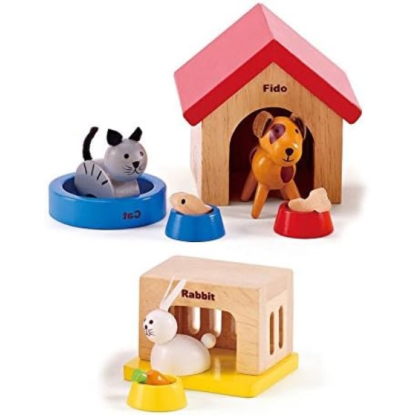 (Dollhouse) - Hape E3455 Family Pets , Wood