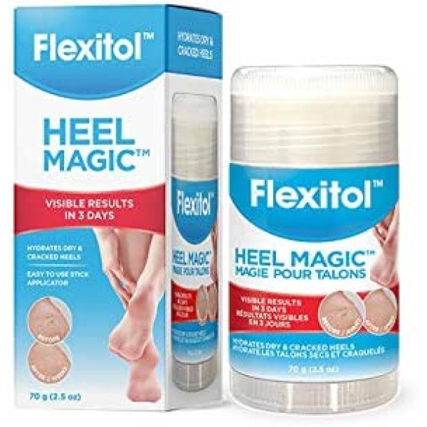 Flexitol Heel Magic - For Dry Skin or Rough Heels, Diabetic Friendly, Contains Shea Butter & Vitamin E - Protects and Softens Dry Heels, 70g