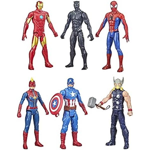 Hasbro Marvel Titan Hero Series Action Figure Multipack, 6 Action Figures, 12-Inch Toys, Inspired by Marvel Comics, for Kids Ages 4 and Up, F2861