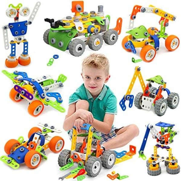 MOONTOY 175 Pieces STEM Toys Kit Building Toy for Kids Building Blocks Learning Set for Age 3 4 5 6 7 8 9 10 11 12 Year Old Boy Girl Best Kids Toy Creative Game Fun Activity Superior Gift for Your Kid