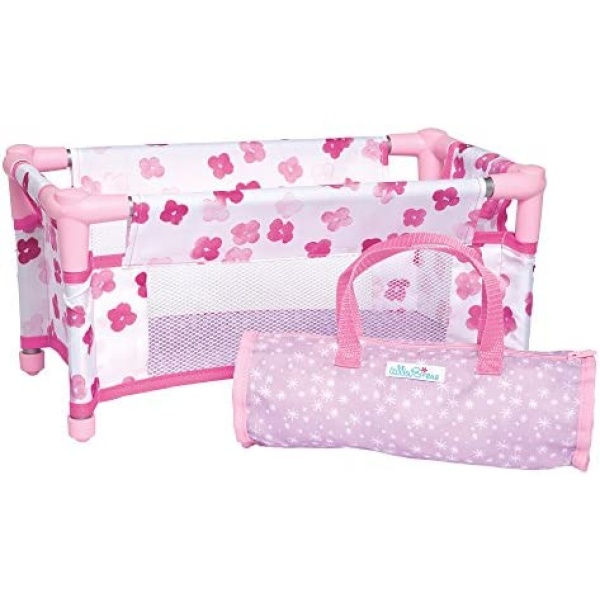 Manhattan Toy Baby Stella Take Along Travel Crib Pack and Play Accessory for Nurturing Dolls