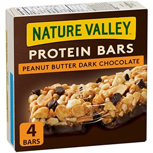 NATURE VALLEY Protein Bars Peanut Butter Dark Chocolate, 4-Count, 148 Gram