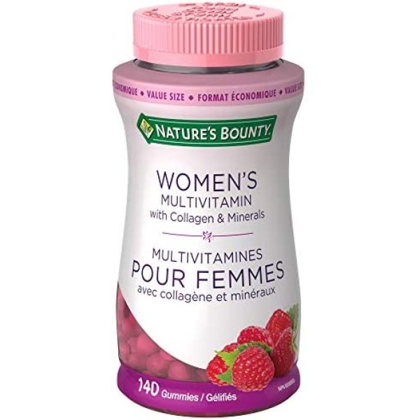 Nature's Bounty Women's Multivitamin Gummies, Helps Maintain Eyesight, Skin, and Immune Function, Helps in Development of Bone, Cartilage, Teeth, and Gums, Helps Thyroid Gland Function, 140 Gummies