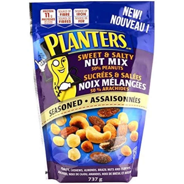 Planters Sweet & Salty Nut Mix 50% Peanuts, 737 Grams