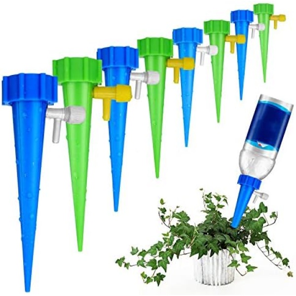 RSTYS Automatic Water Irrigation Control System, 12Pcs Plant Waterer Self Watering Devices Automatic Vacation Drip Irrigation Watering Devices for Garden Plants Outdoor Indoor