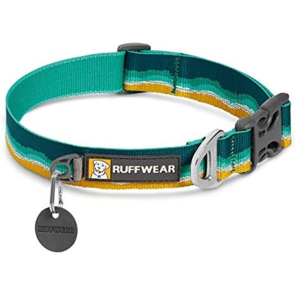 RUFFWEAR, Crag Dog Collar, Reflective and Comfortable Collar for Everyday Use, Seafoam, 20"-26"