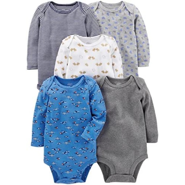 Simple Joys by Carter's Baby-Boys 5-Pack Long-Sleeve Bodysuit