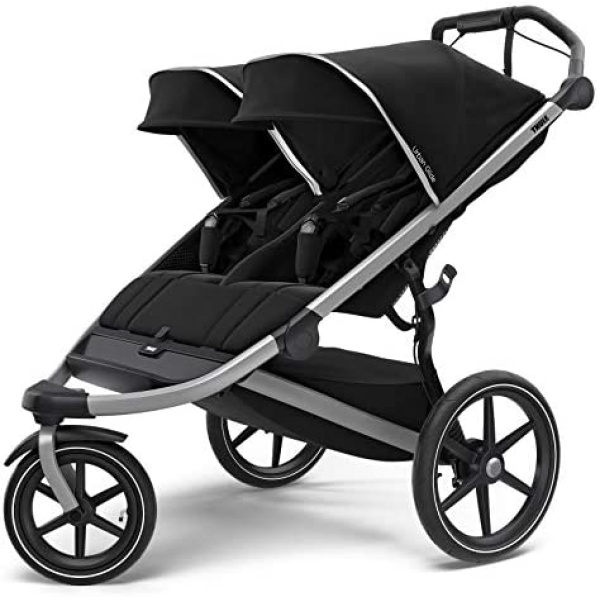 Thule Urban Glide 2 Jogging Stroller - Double Baby Stroller Perfect for Daily Strolling and Jogging - Features 5-Point Harness, Lightweight and Compact, Durable and Versatile Design for All Terrains