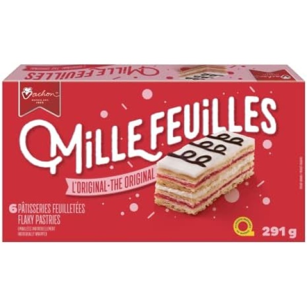 VACHON Mille Feuilles The Original Flaky Pastries, Contains 6 Flaky Pastries, Individually Wrapped, 291 Gram